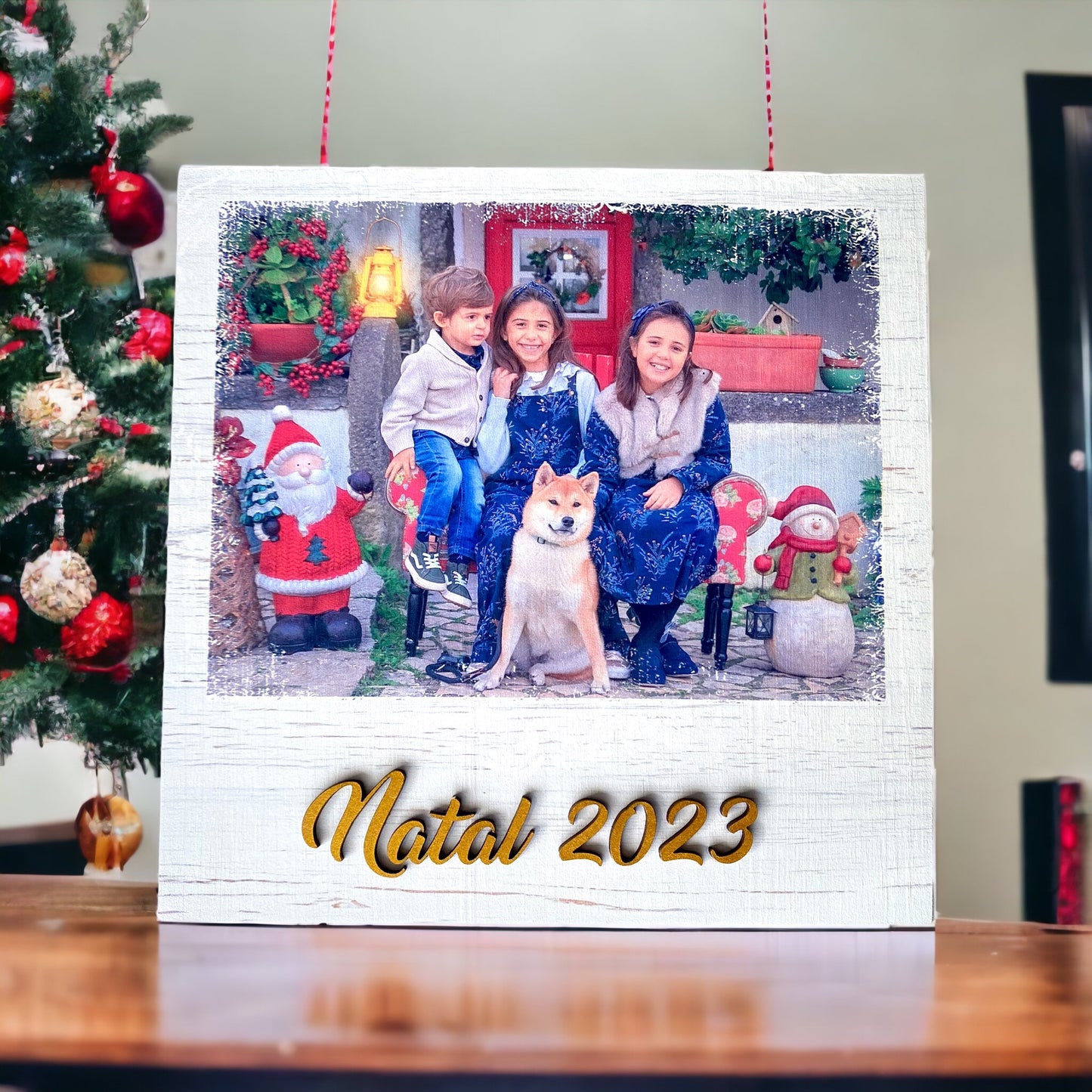 Personalized Wooden Sign Family Photo - Christmas Gift