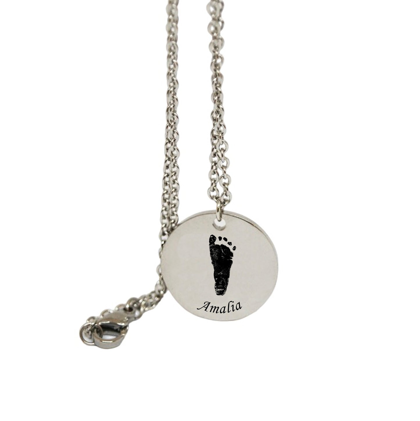 Personalized Baby Footprint Necklace For Woman - Unique Gift for Wife, New Mom Gift