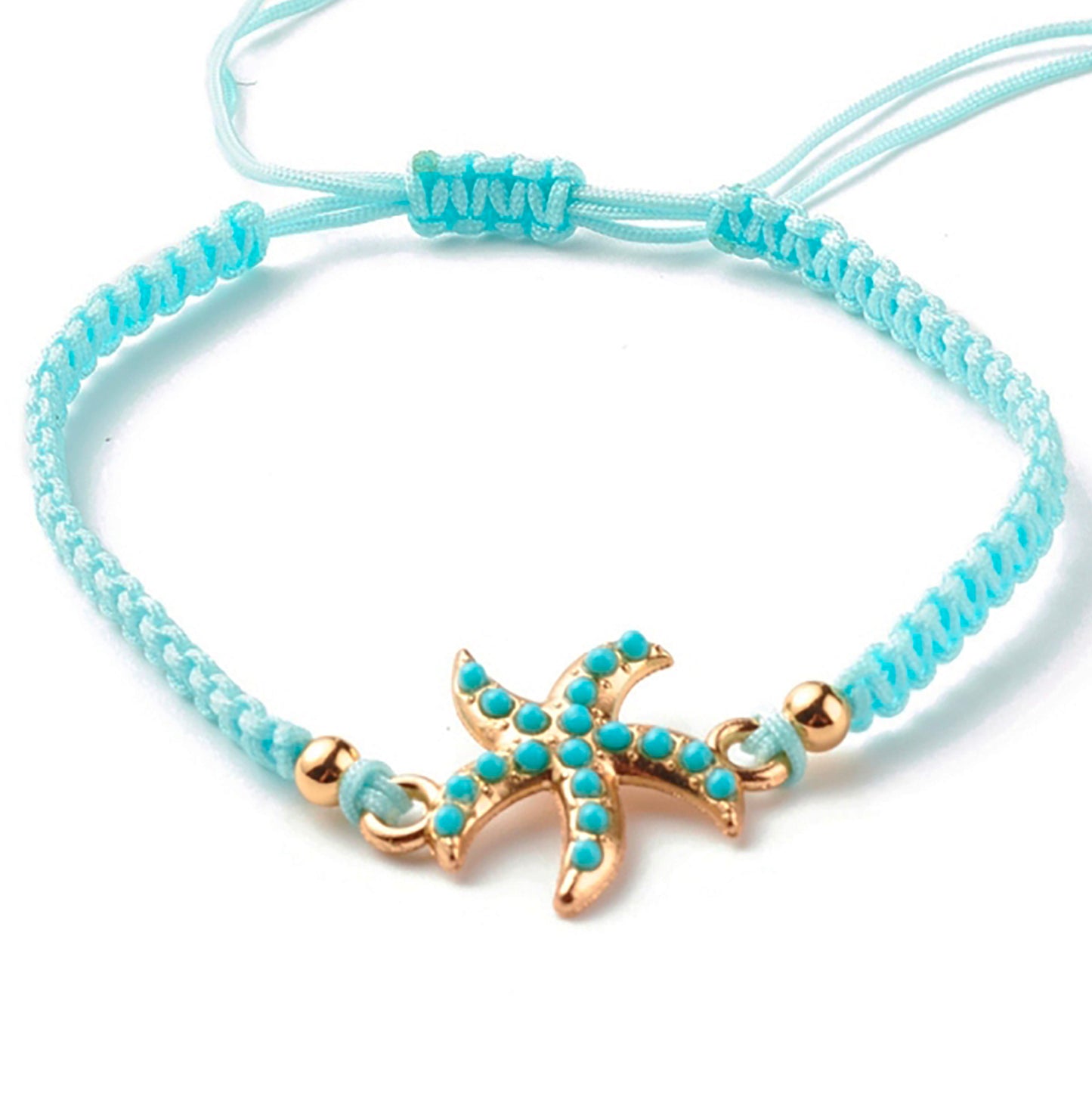 Set of 5 Summer Beach Bracelets with Starfish Charm - Perfect Accessory for Summer Party or Holidays on the Beach