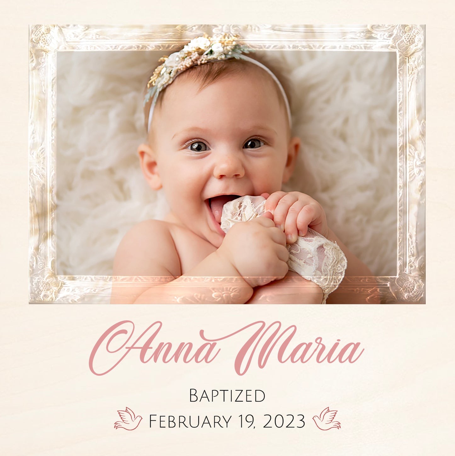 Personalized Wooden Keepsake Box Custom Time Capsule - Baby Christening Gift