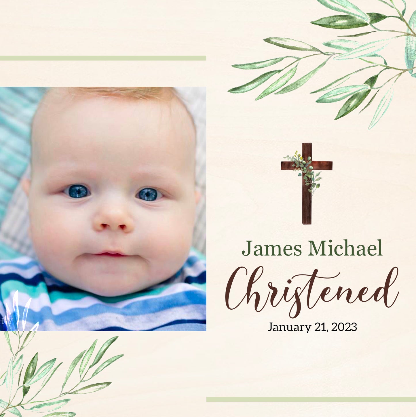 Personalized Baby Baptism Gift - Wooden Keepsake Box Custom Time Capsule