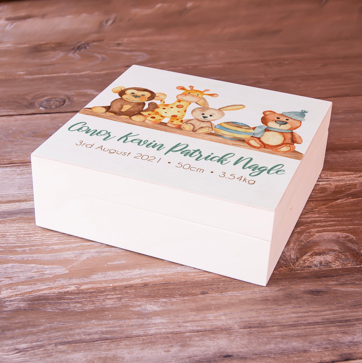 Personalized Wooden Memory Box - Custom Baby Shower Gifts for New Baby