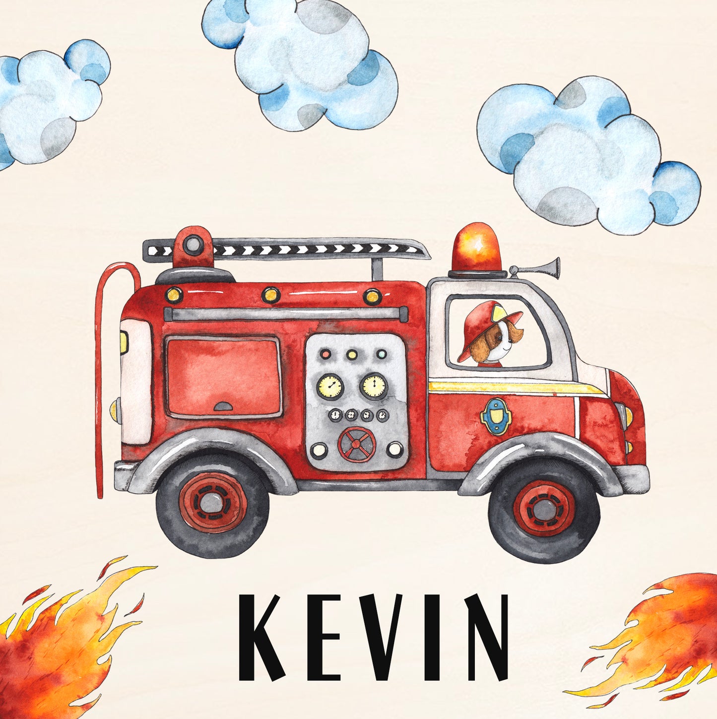 Custom Wooden Memory Box Personalized Gift - Firefighter Themed