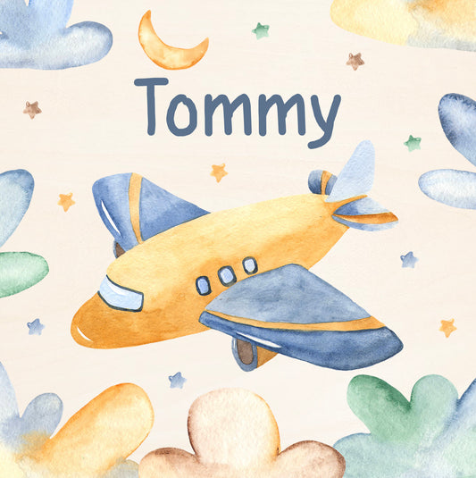 Custom Wooden Memory Box Personalized Gift - Planes Themed