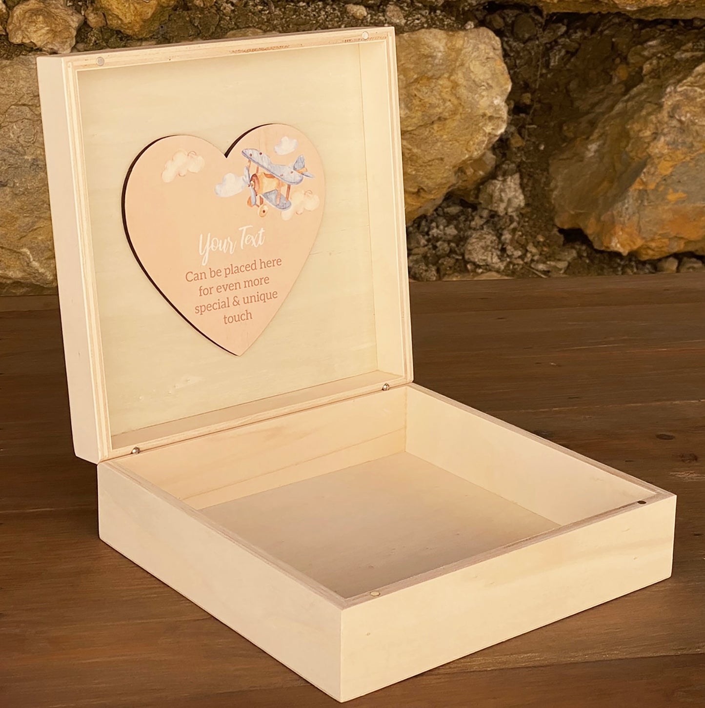 Personalized Wooden Memory Box - Custom Baby Shower Gifts for New Baby