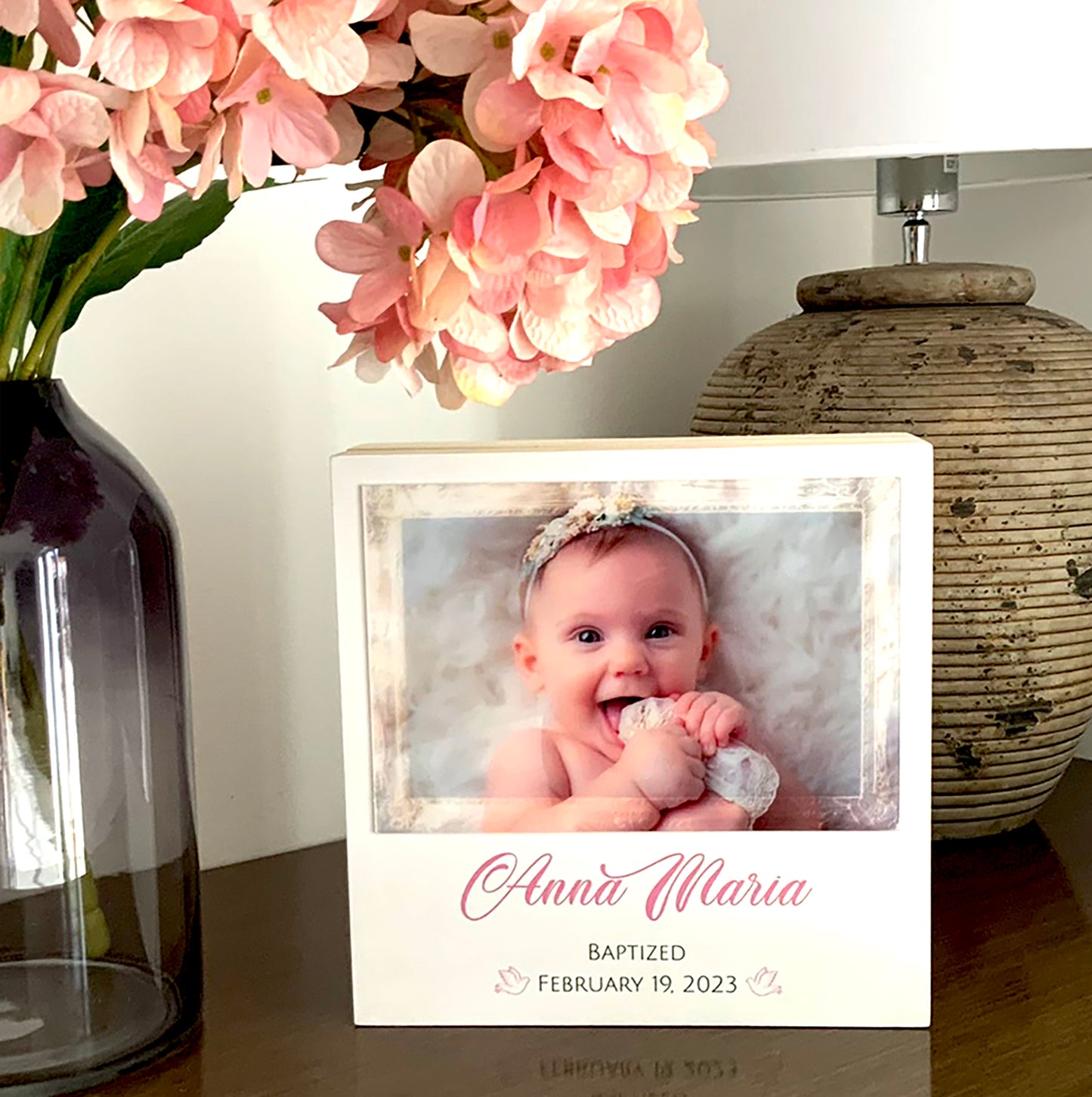 Personalized Wooden Keepsake Box Custom Time Capsule - Baby Christening Gift