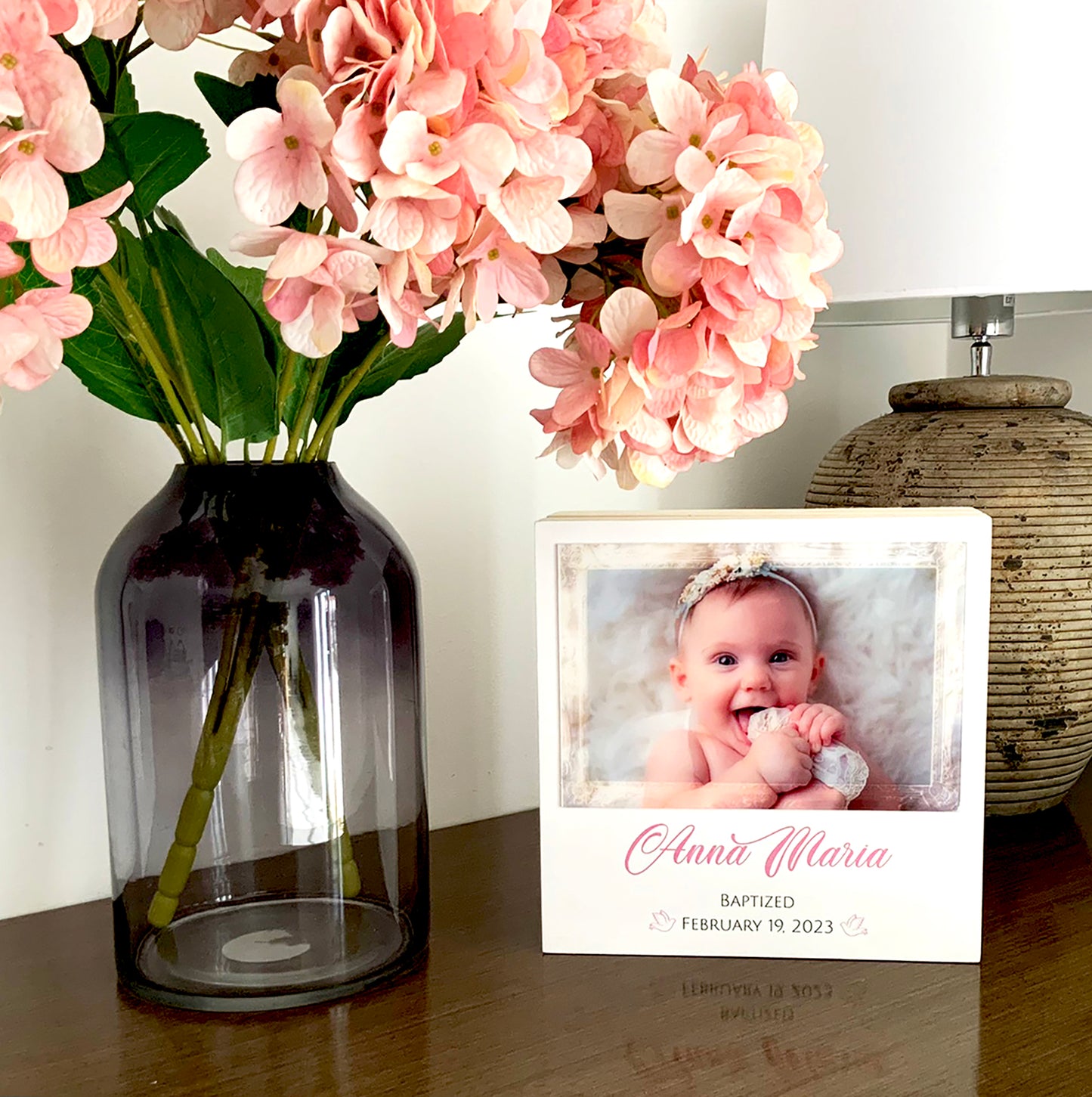 Personalized Wooden Keepsake Box Custom Time Capsule - Baby Christening Gift