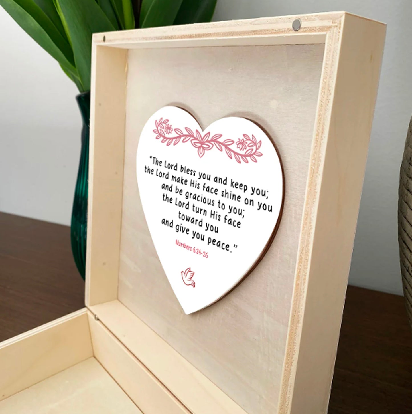 Personalized Wooden Keepsake Box Custom Time Capsule - Baby Christening Gift