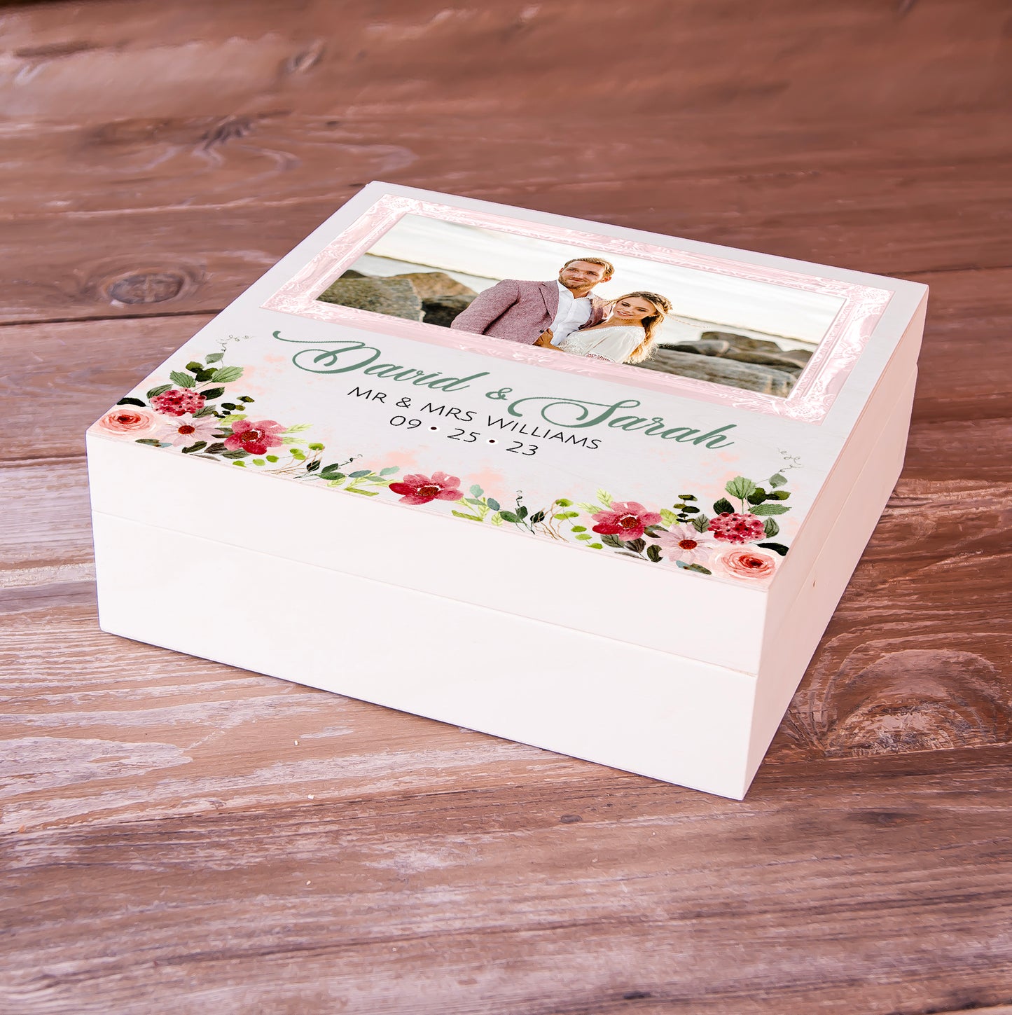 Unique Wedding Gift for Couple Personalized Keepsake Box