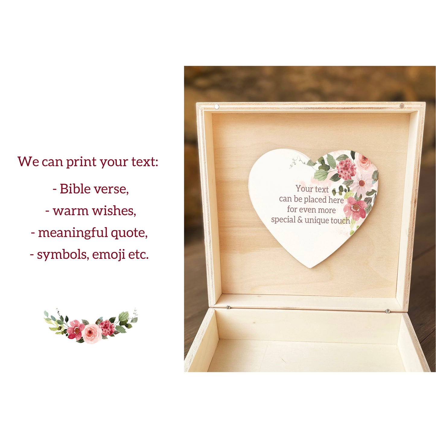 Unique Wedding Gift for Couple Personalized Keepsake Box