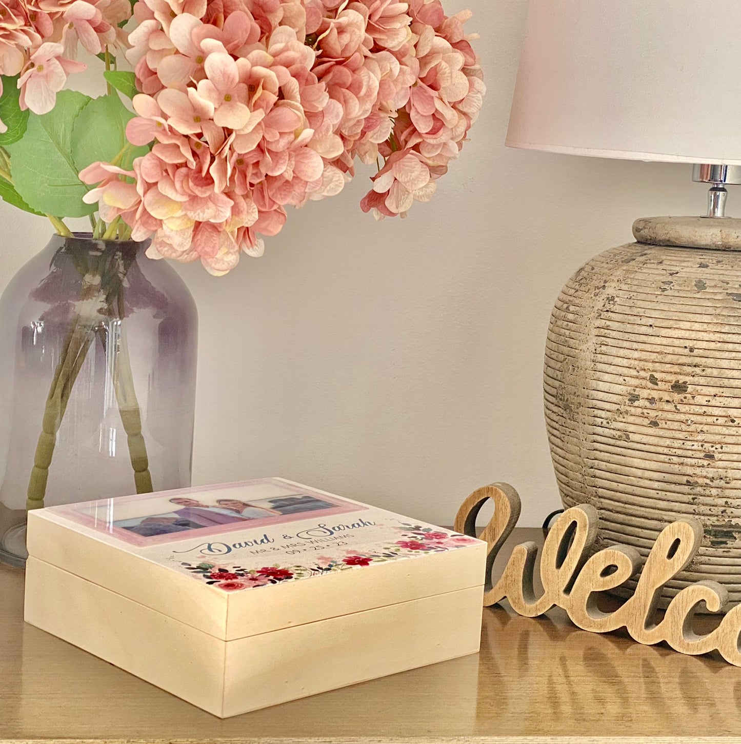 Unique Wedding Gift for Couple Personalized Keepsake Box