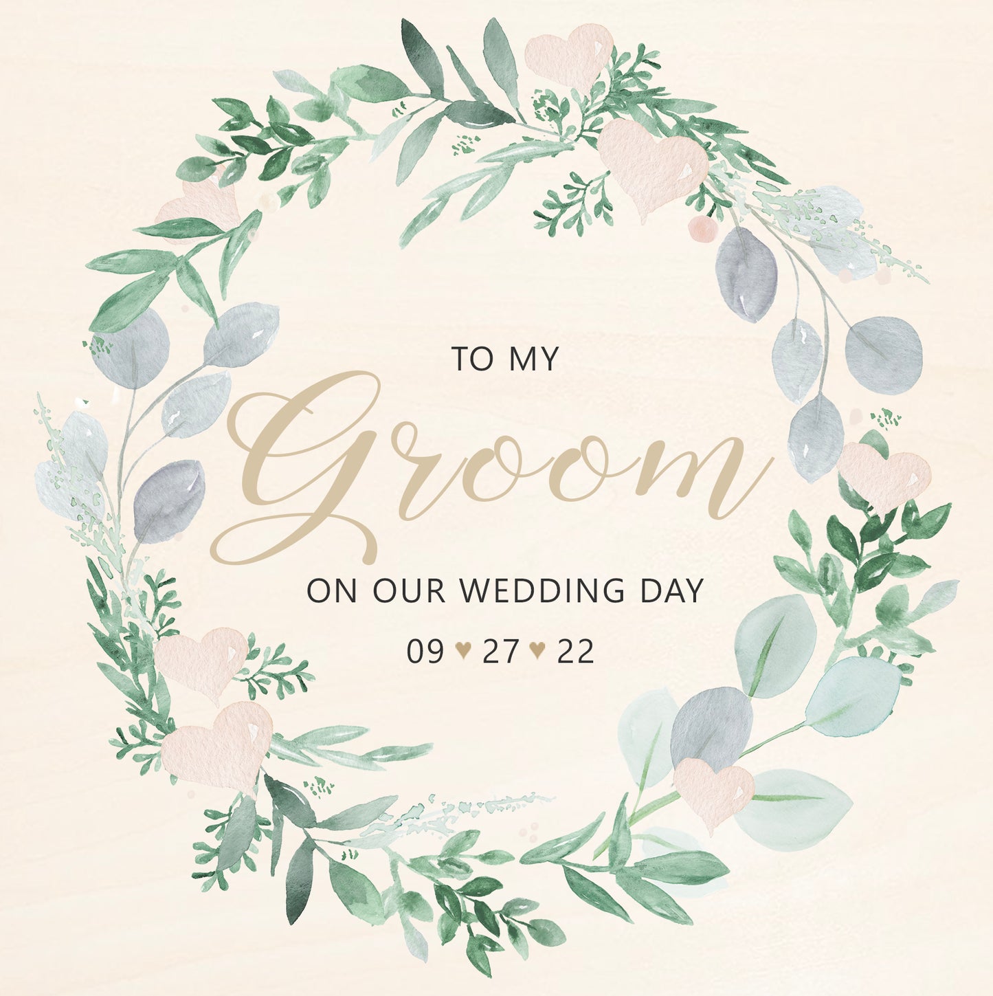 Personalized Wooden Box - To my Groom or To My Bride on our Wedding Day