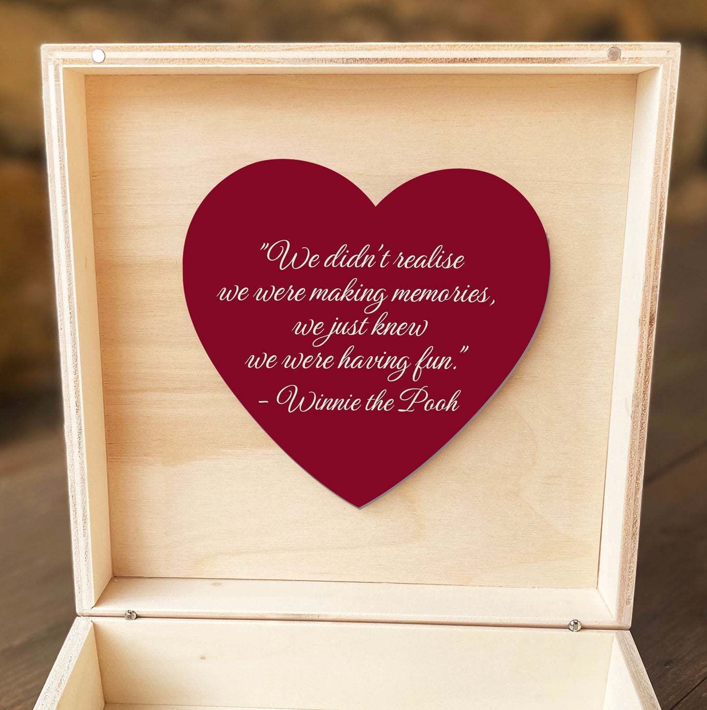 Cute Valentine's Day Gift for Couple Personalized Keepsake Box - Let's Make Memories Together