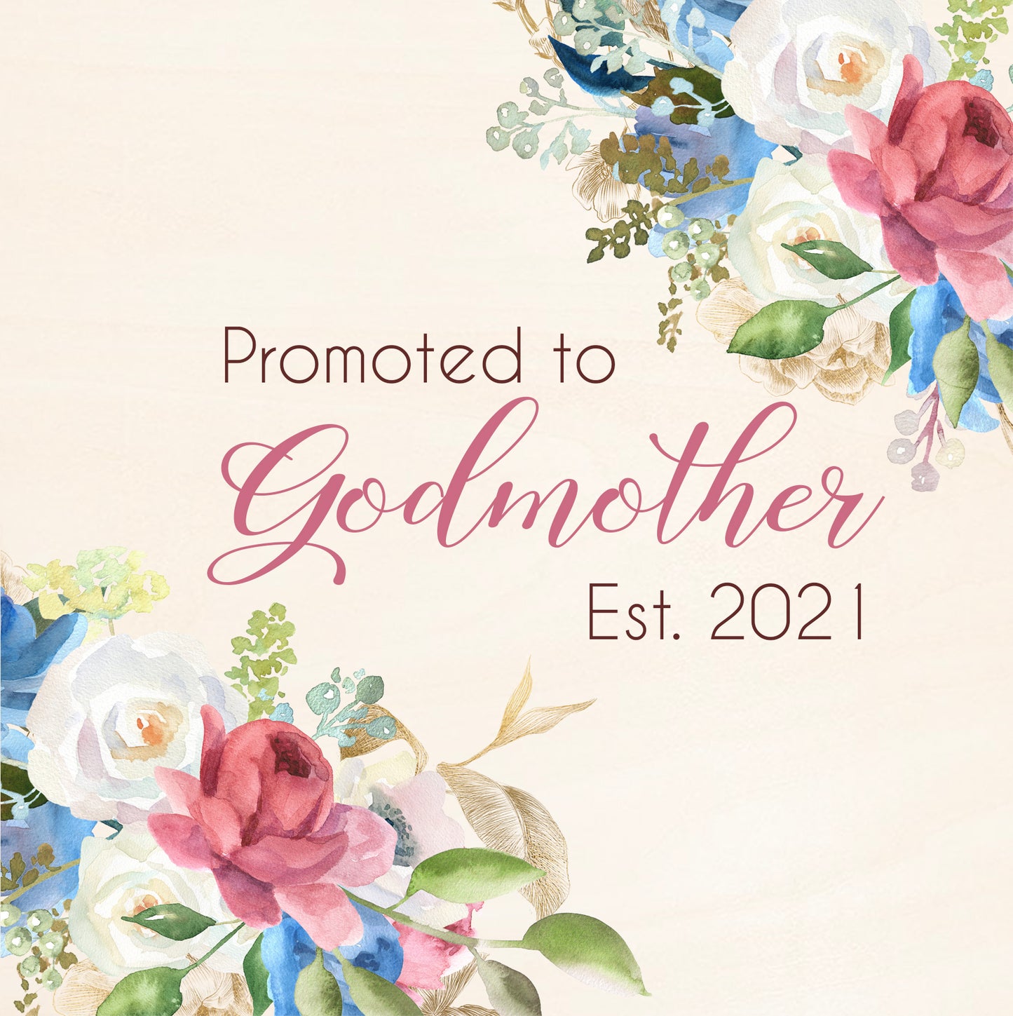 Personalized Wooden Memory Box - Promoted to Godmother Gift