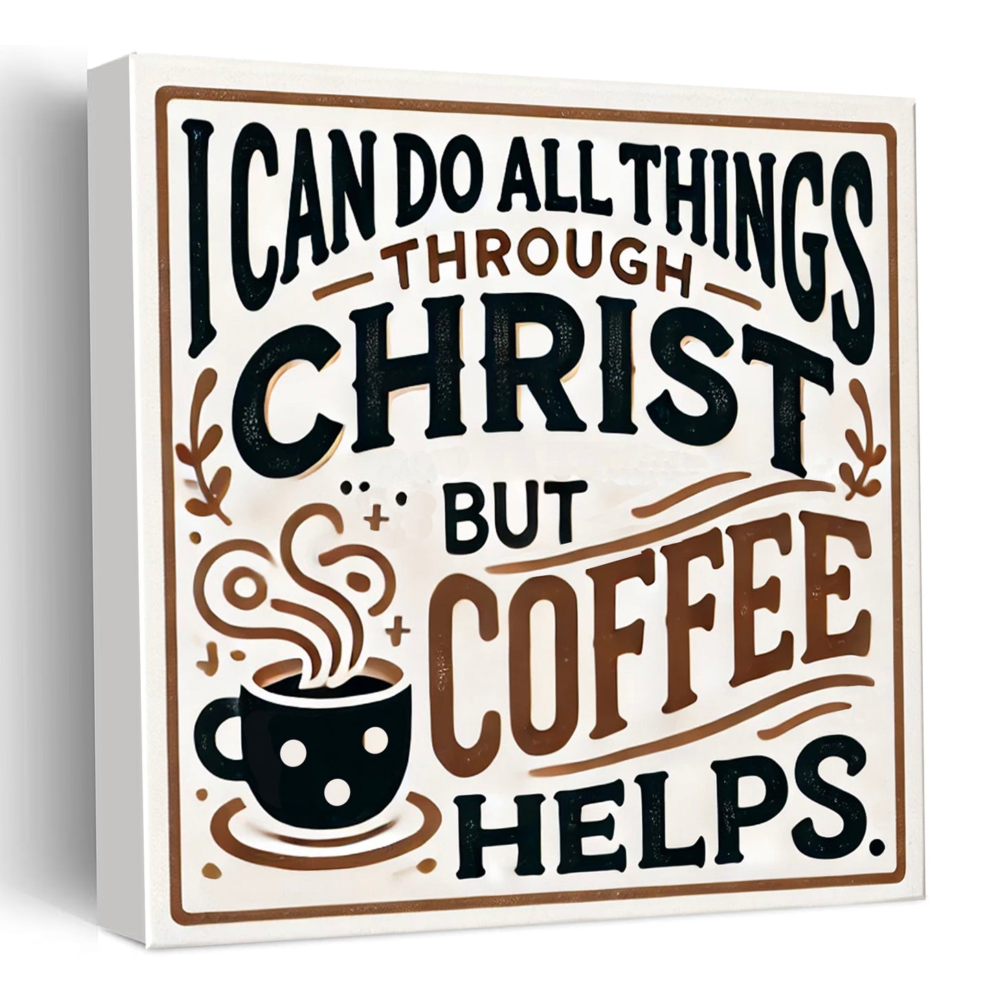 God is with us Matt. 1:23 - Decorative Wooden Block With Bible Verses - Faith-Inspired Home Decor