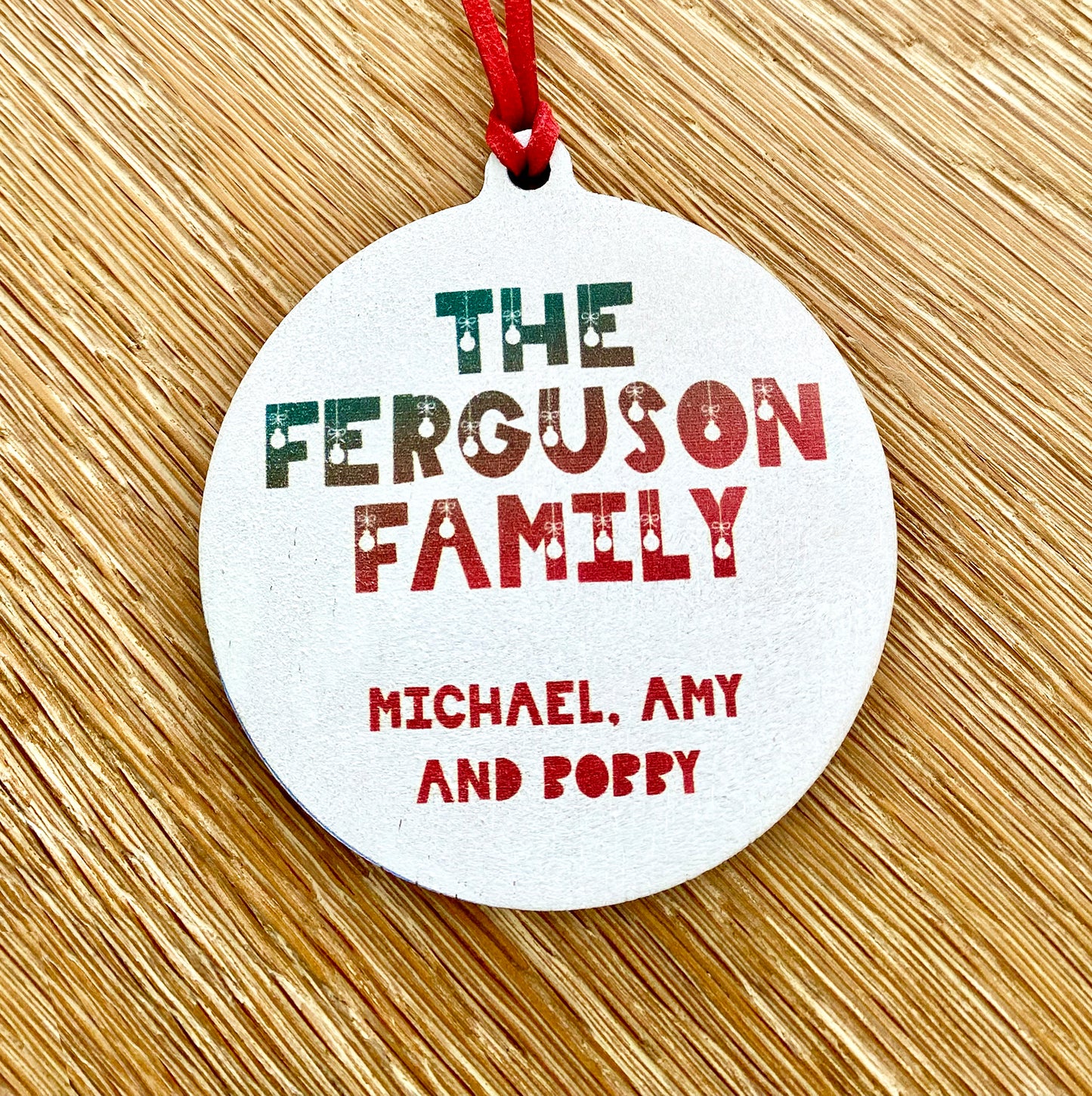 Christmas Ornament Personalized with Names