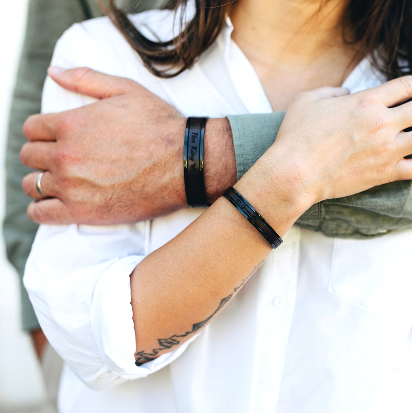 Personalized Gift Matching Bracelets for Couples - Unique Anniversary Gift