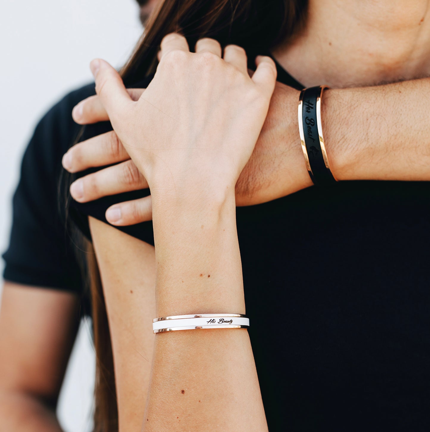 Matching Bracelets for Couples - Personalized Wedding Anniversary Gift