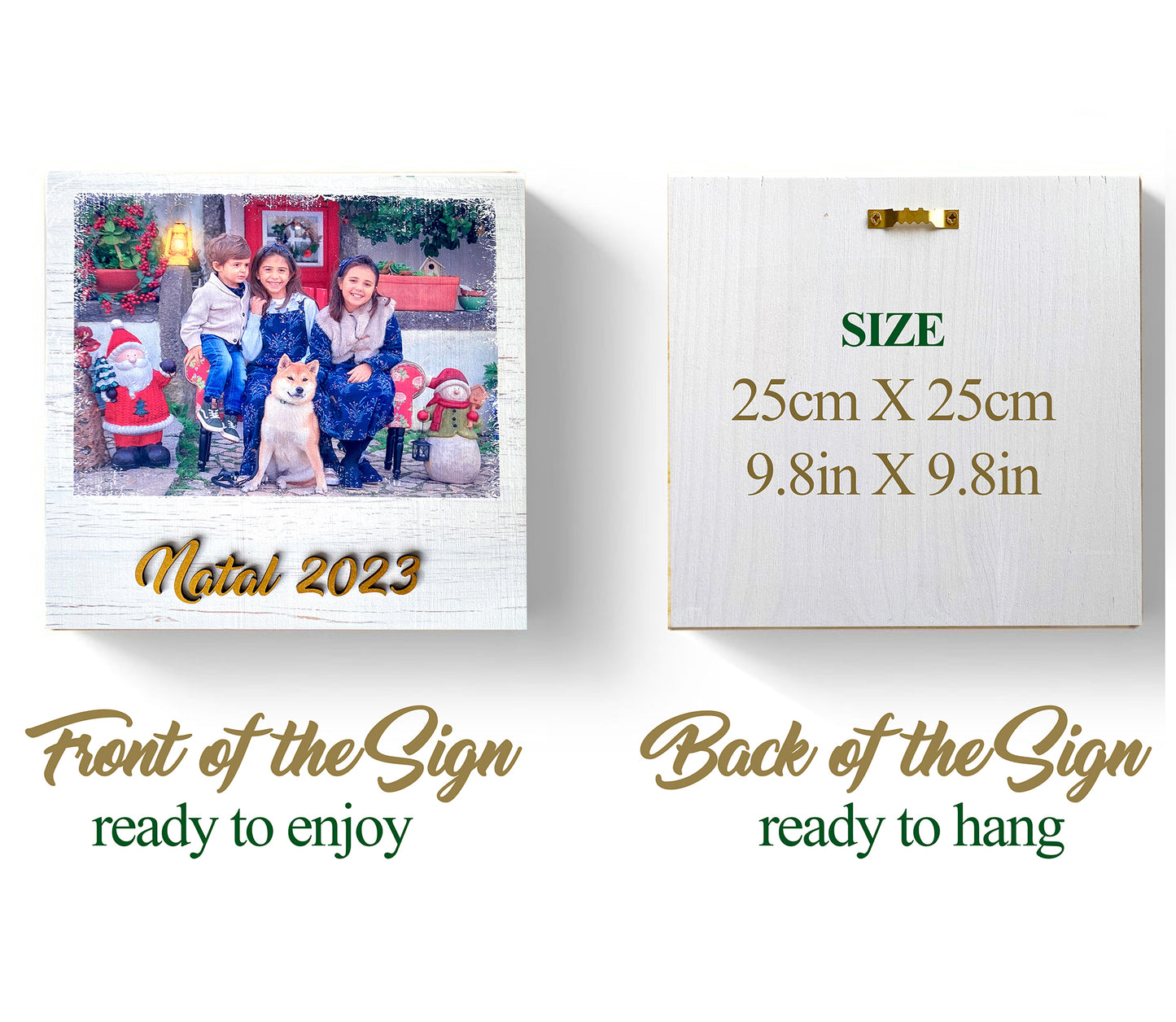 Personalized Wooden Sign Family Photo - Christmas Gift
