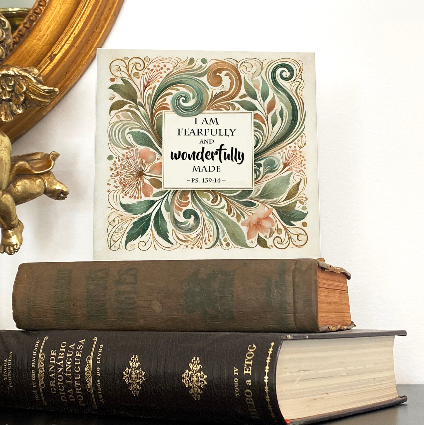 Fearfully and Wonderfully Made - Handcrafted Wooden Sign - Christian Wall Decor for Home & Gifts