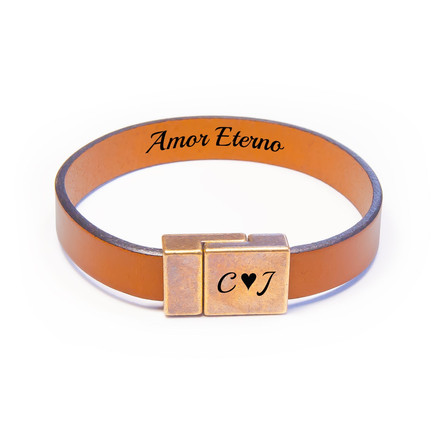Leather Bracelet Engraved with Your Text - Hidden Message Gift for Boyfriend