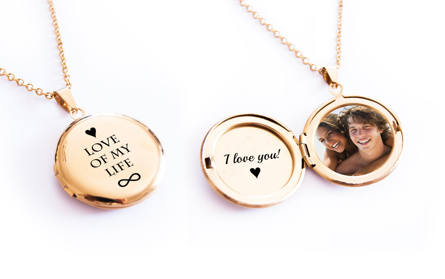 Personalized Locket Necklace with Photo - Unique Gift for Girlfriend or Wife