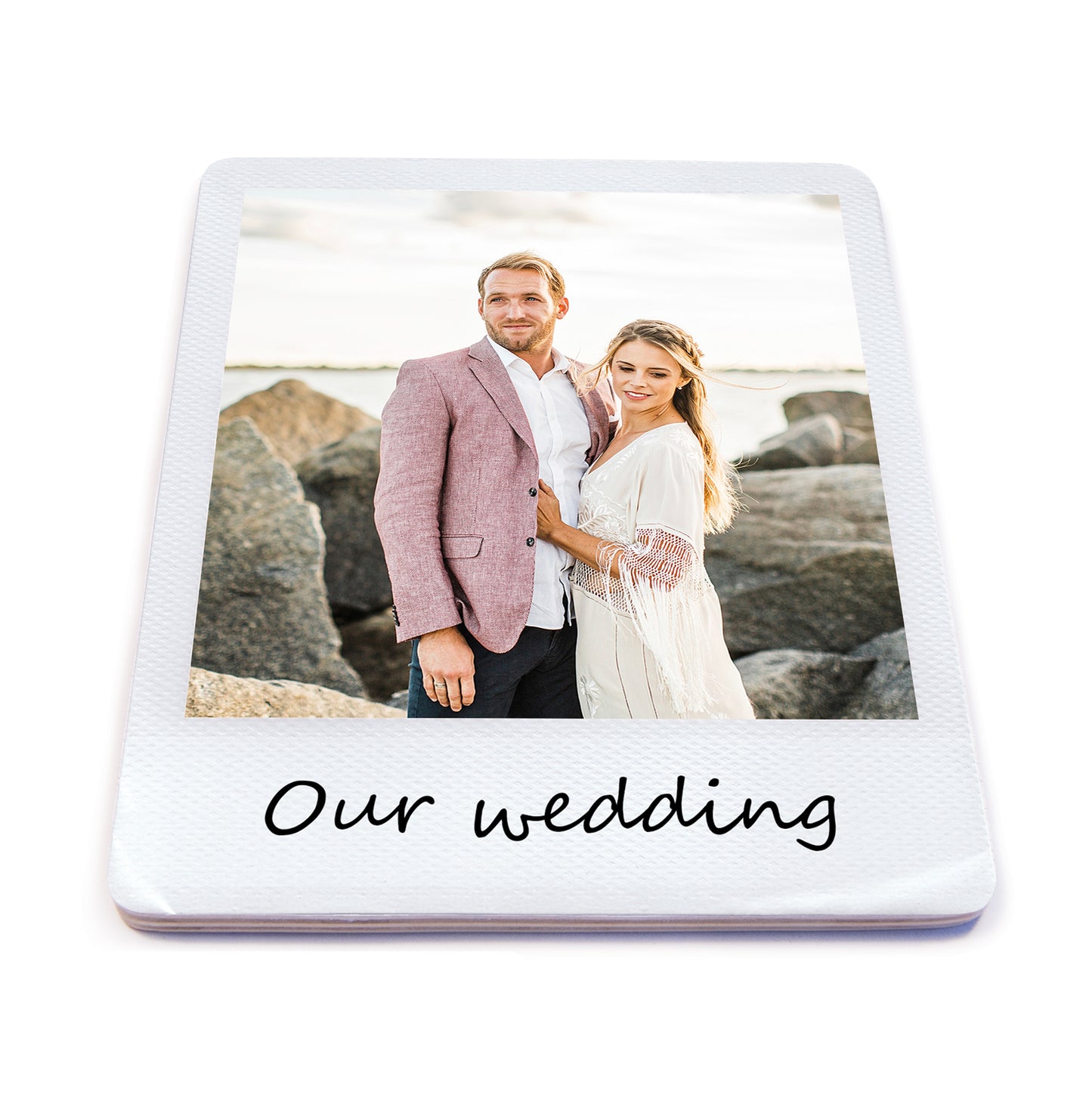 Wooden photo magnets set