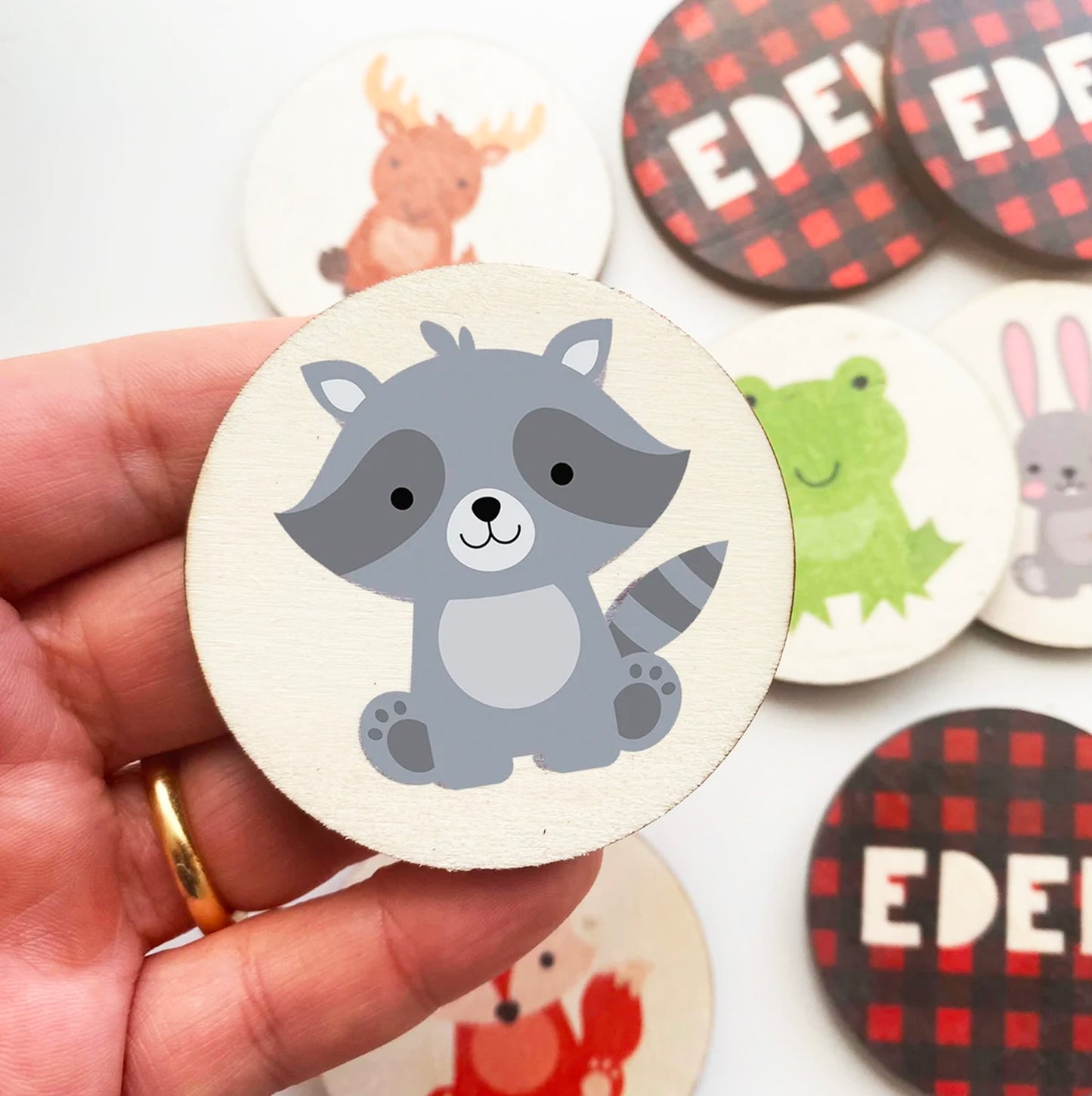 Matching card game, Montessori toys, Personalized Memory Game, Toddler toys, Woodland baby shower games, Woodland animals, Gift for grandson