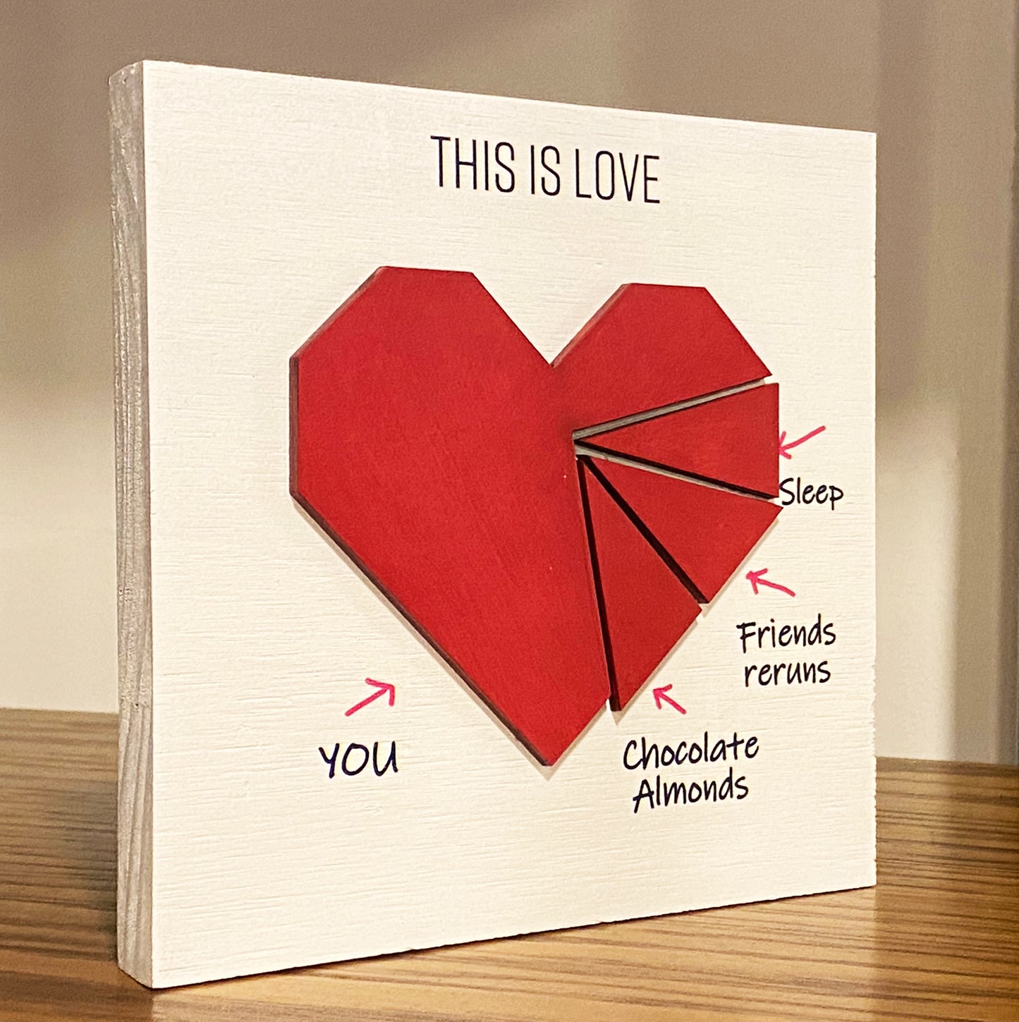 Wooden Valentines Card for Boyfriend or Girlfriend - Personalize With Your Ideas