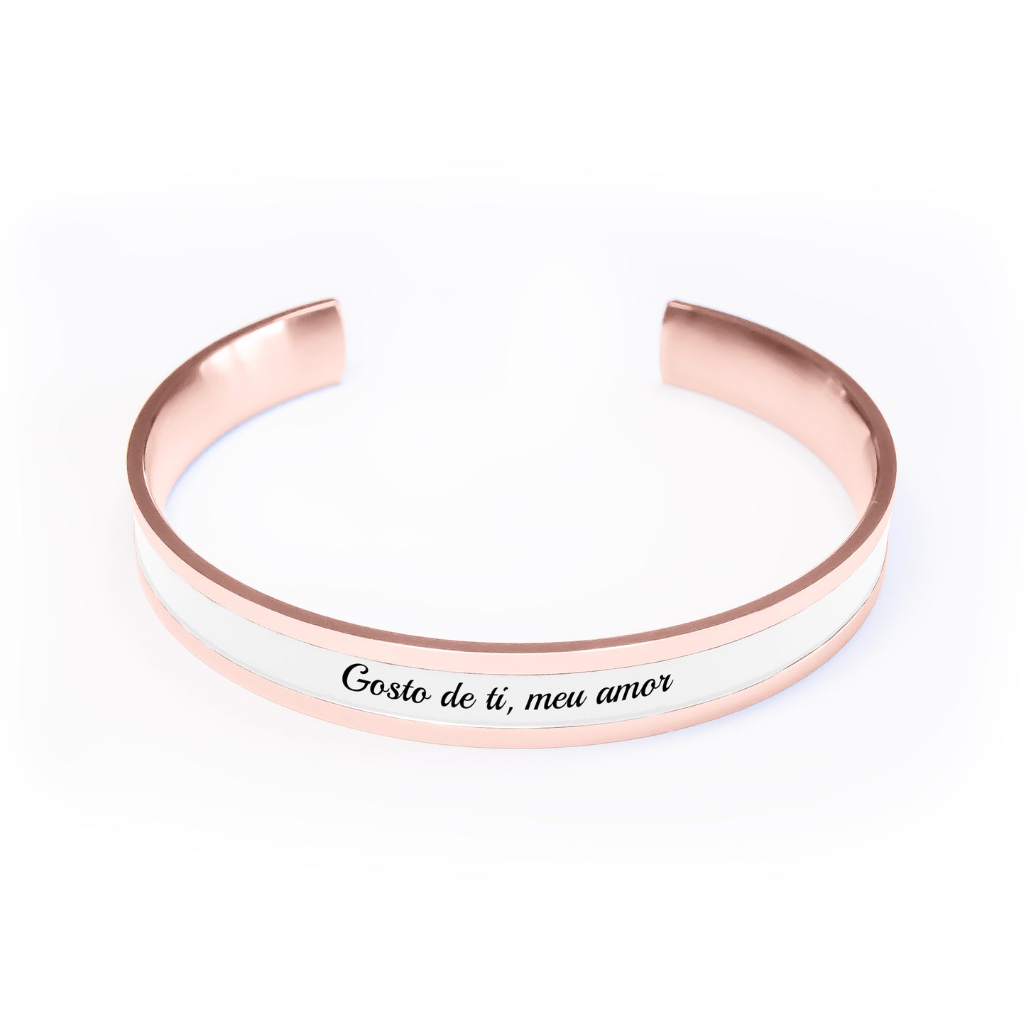 Open Cuff Bracelet for Women Personalized Text Engraved - All Color Options