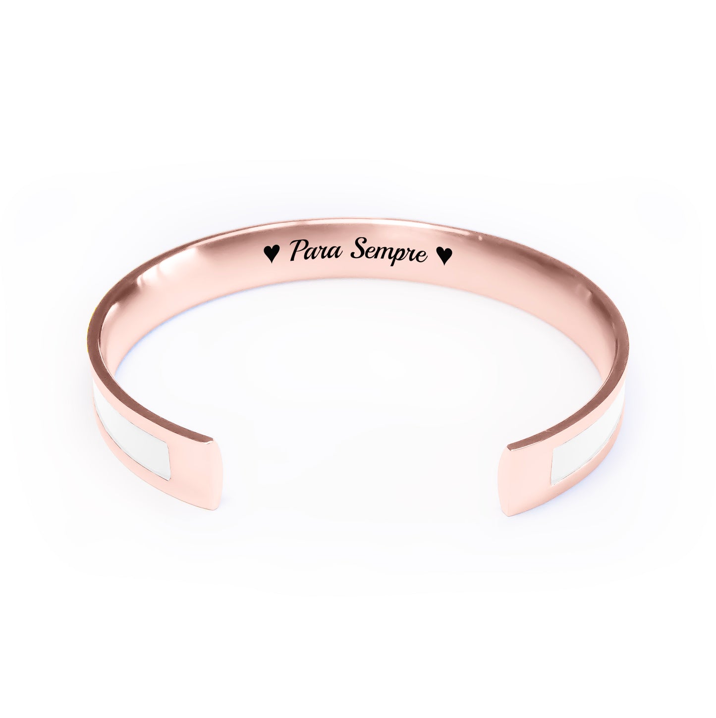 Open Cuff Bracelet for Women Personalized Text Engraved - All Color Options