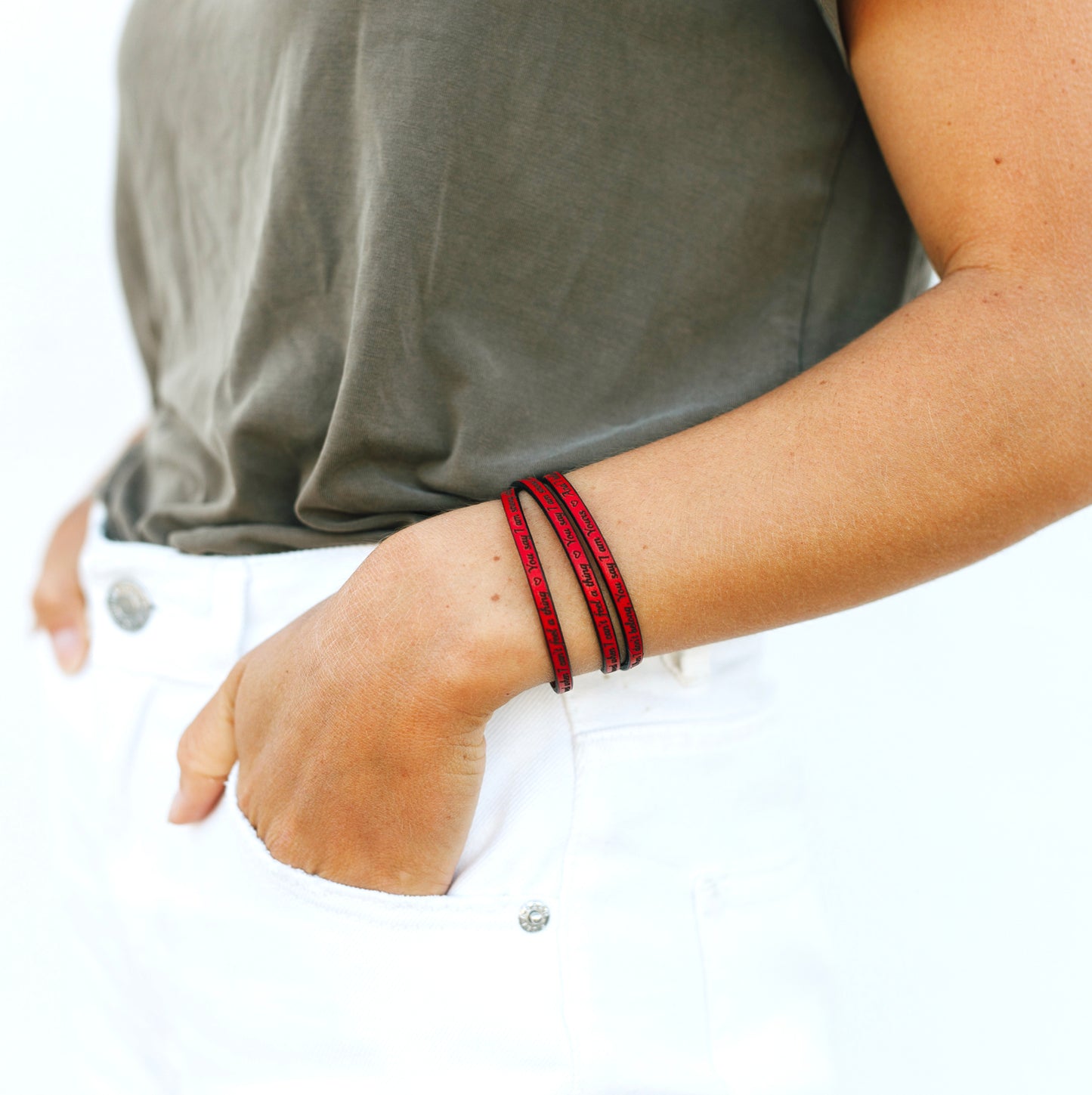 Wrap Leather bracelet for Women - Custom Engraving - Personalized Gift for Her