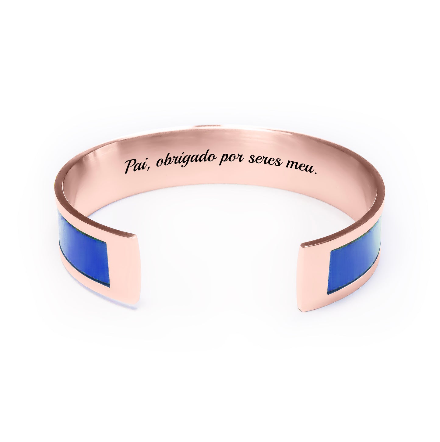Custom Cuff Bracelet for Men Unique Rose Gold Plated Stainless Steel and Genuine Leather