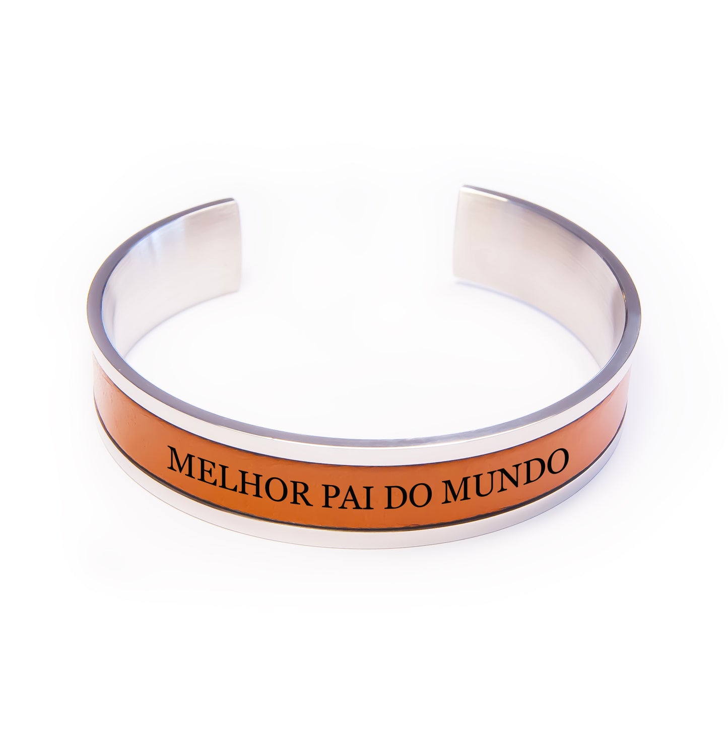 Personalized Cuff Bracelet for Men Adjustable Stainless Steel and Genuine Leather