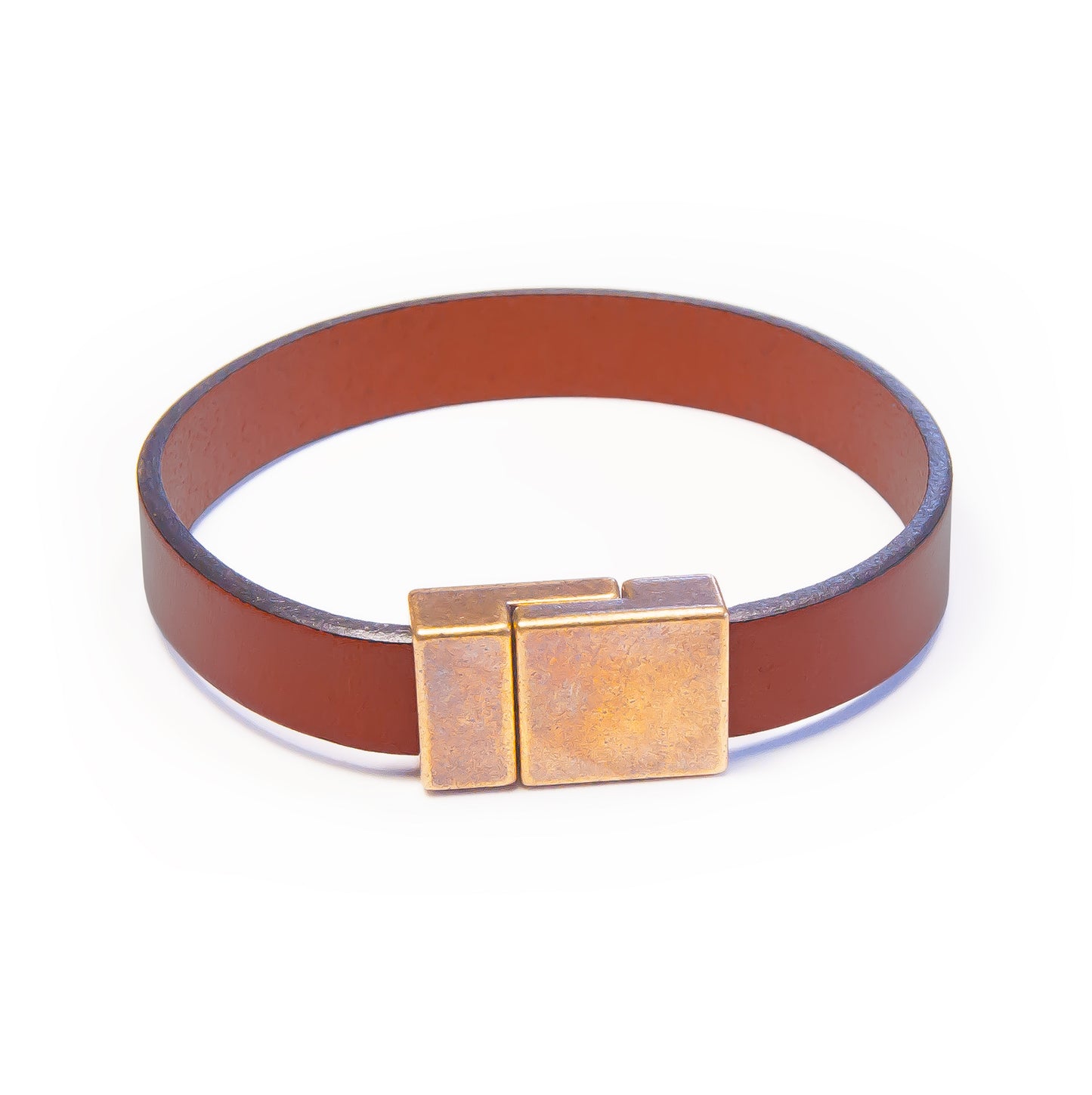 Brown Leather Bracelet Personalized with Hidden Message - Gift for Boyfriend or Girlfriend