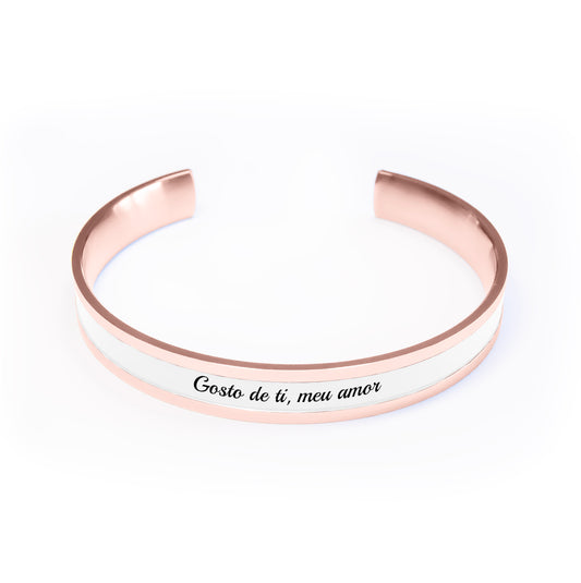 Unique Cuff Bracelet for Women Personalized Text Engraved - Gift for Girlfriend