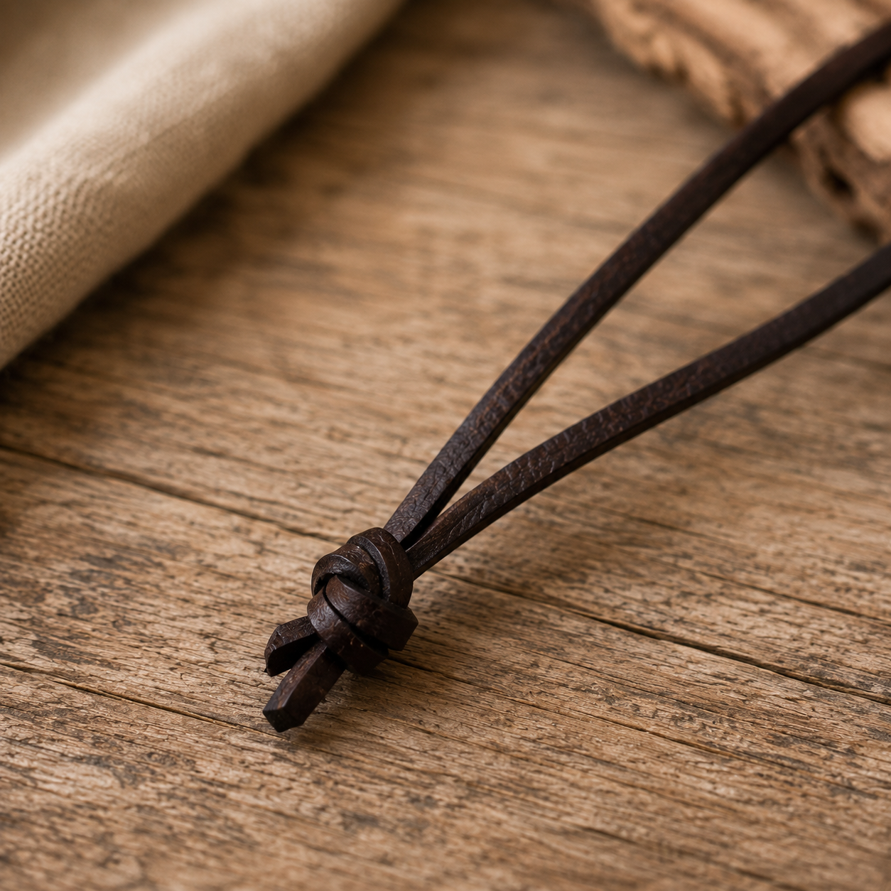 Colar de couro para homens com pingente de arruela grande gravado - presente personalizado para ele