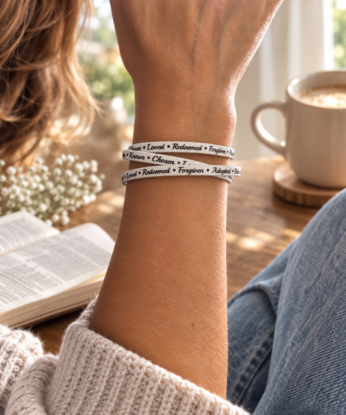Identity in Christ Bracelet - Christian Leather Wrap Bracelet - Meaningful Faith Gift for Women