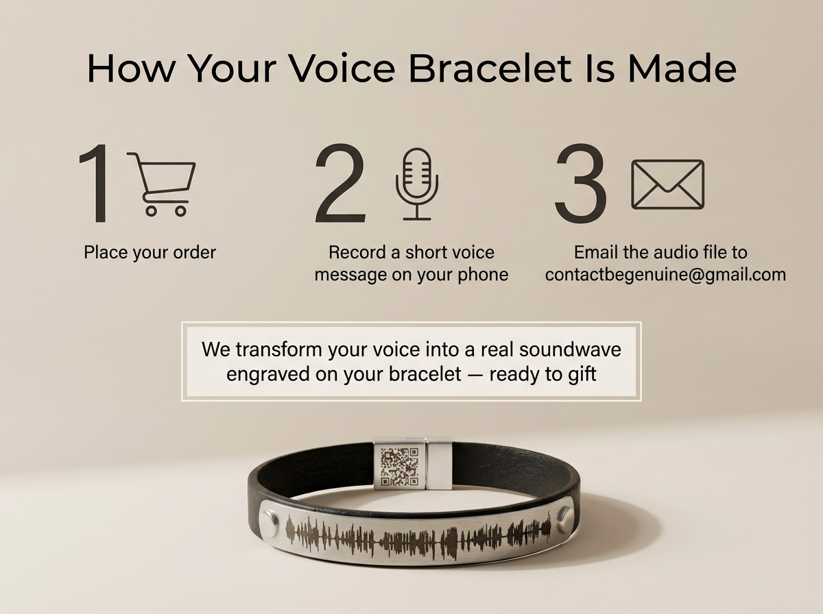 Pulseira de Couro Marrom Personalizada com Mensagem Oculta - Presente para Namorado ou Namorada
