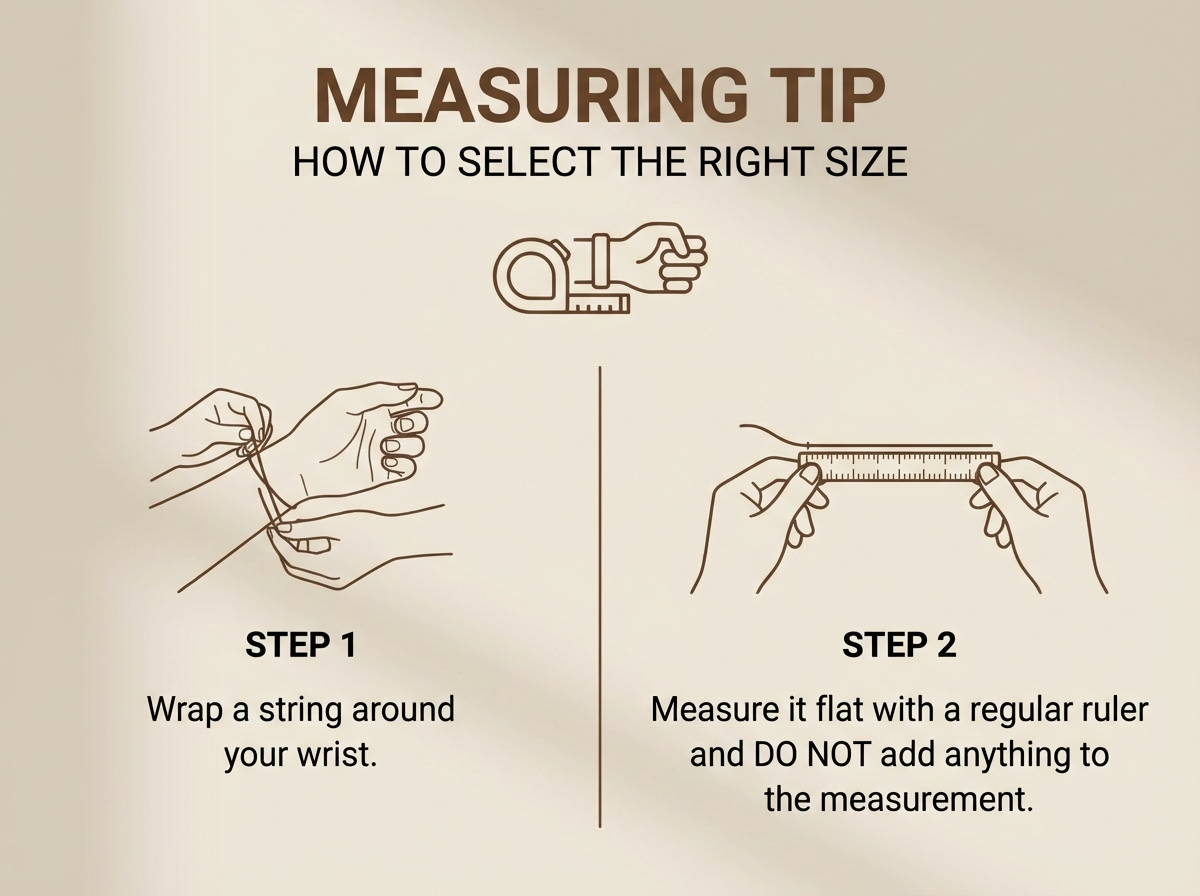 Size measurement guide for personalized soundwave bracelet