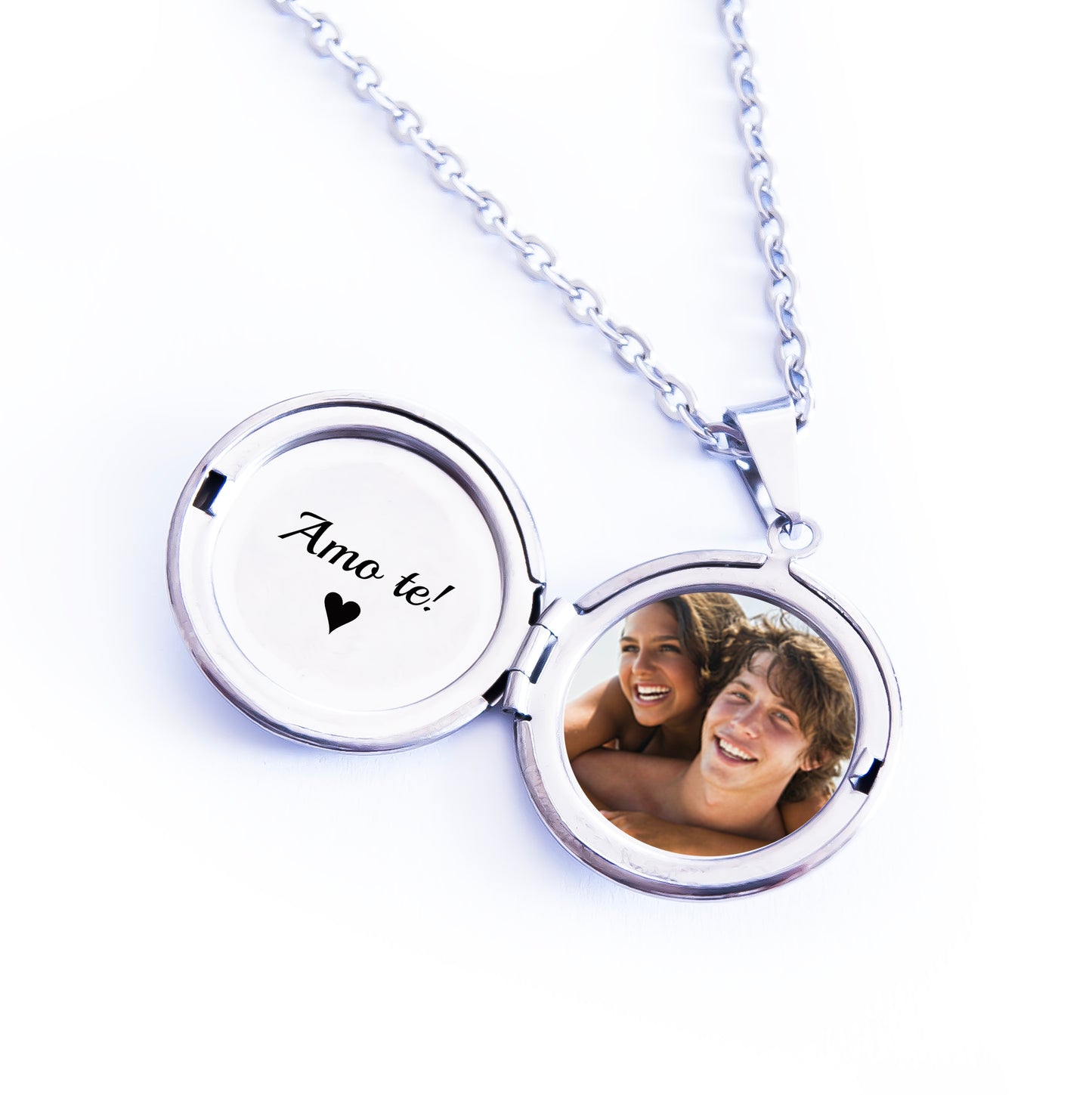 Colar medalhão personalizado com foto - presente exclusivo para esposa, presente para nova mãe