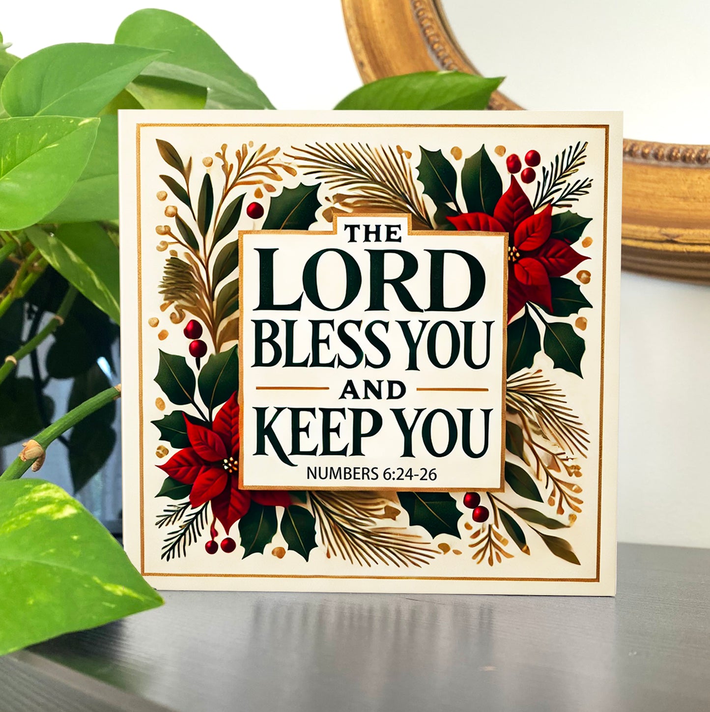 The Lord Bless You - Small Wooden Signs with Bible Verses and Christian Quotes - Rustic Faith-Based Wall Decor for Home & Gifts