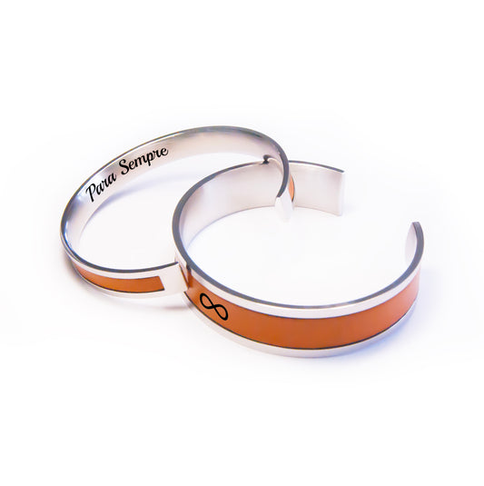 Presente personalizado para casais com pulseiras combinando - Presente de aniversário personalizado